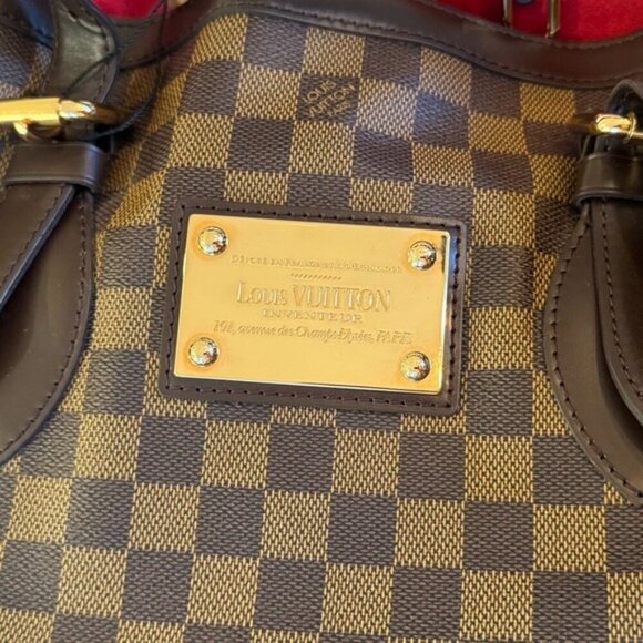 Louis Vuitton Damier Ebene Hampstead MM Medium Size Tote Vintage W/Dustbag - Picture 13 of 13